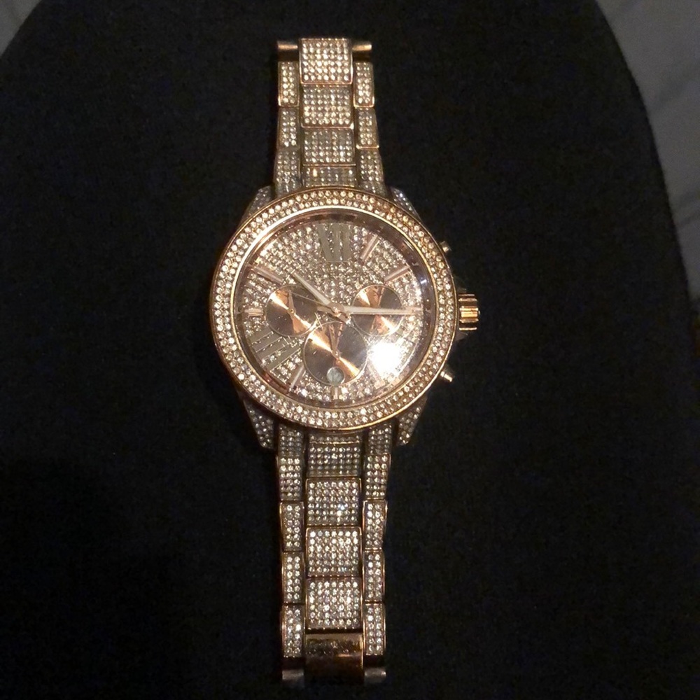 Beautiful Michael Kors Rose Gold Bling Watch